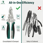 9 in 1 Multifunction Wire Stripper Plier with Electric Test Pen | Foldable Combination Tool for Electricians