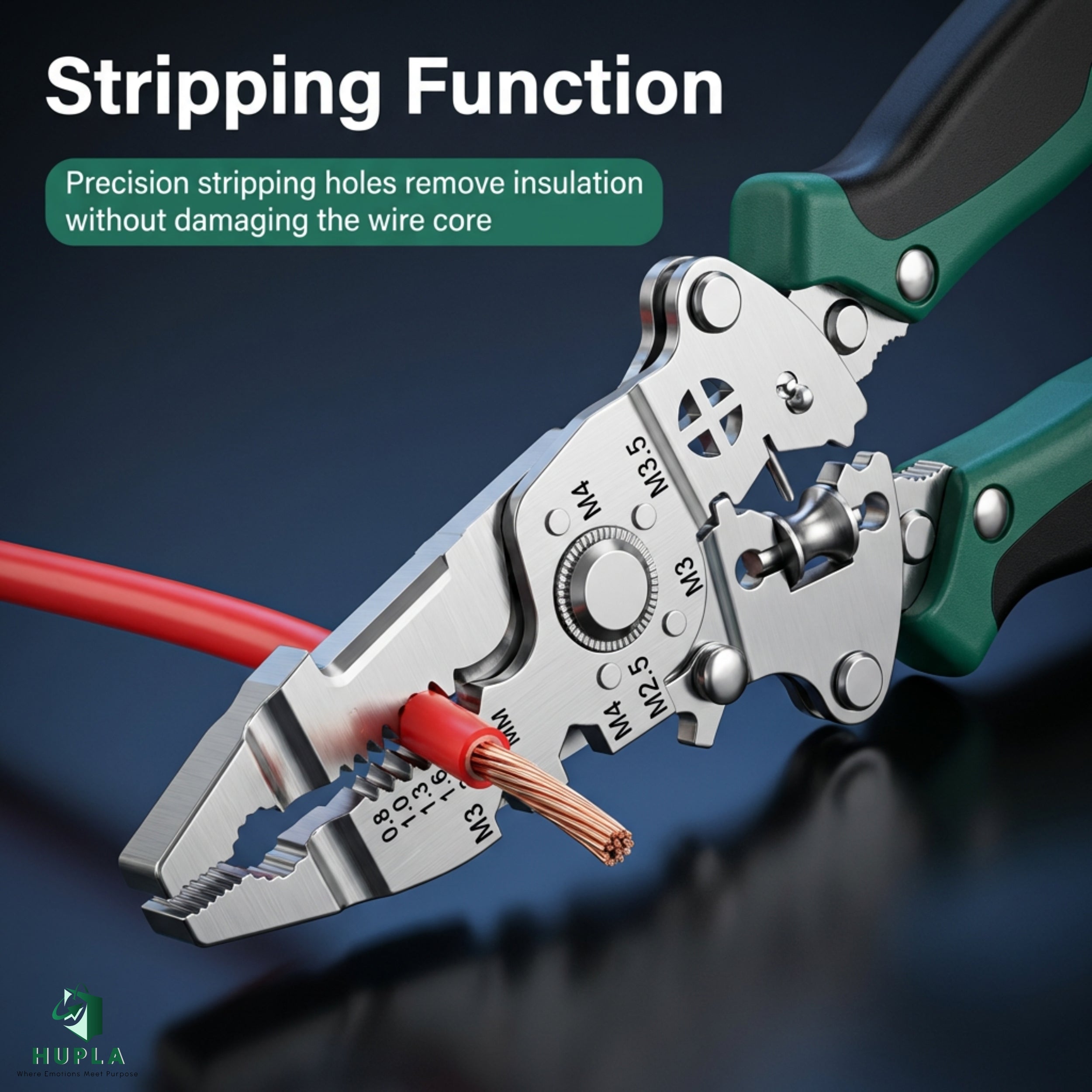 9 in 1 Multifunction Wire Stripper Plier with Electric Test Pen | Foldable Combination Tool for Electricians