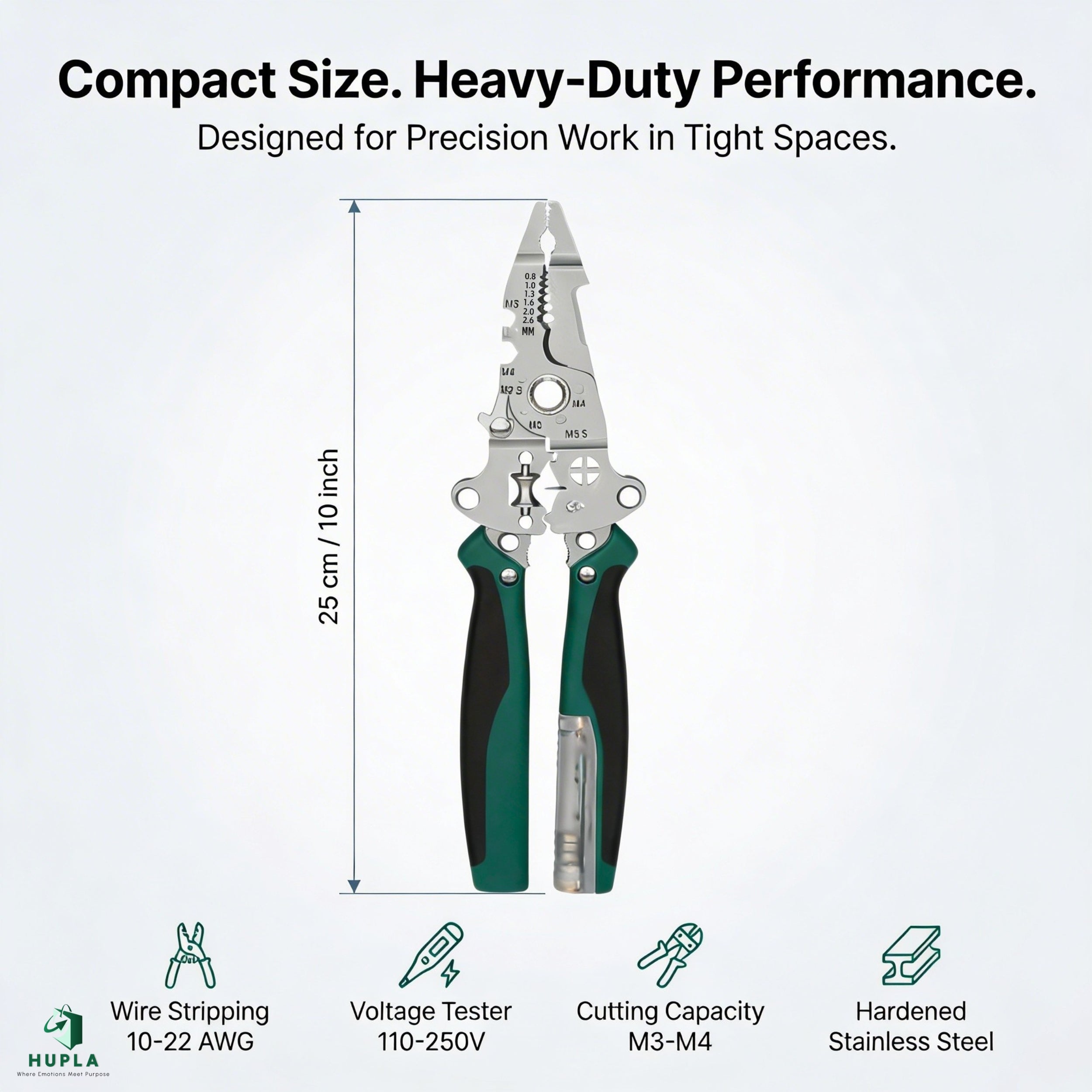 9 in 1 Multifunction Wire Stripper Plier with Electric Test Pen | Foldable Combination Tool for Electricians