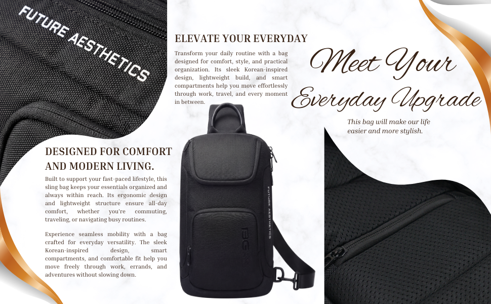 HUPLA Premium Utility Sling Backpack – Urban Edge Edition.