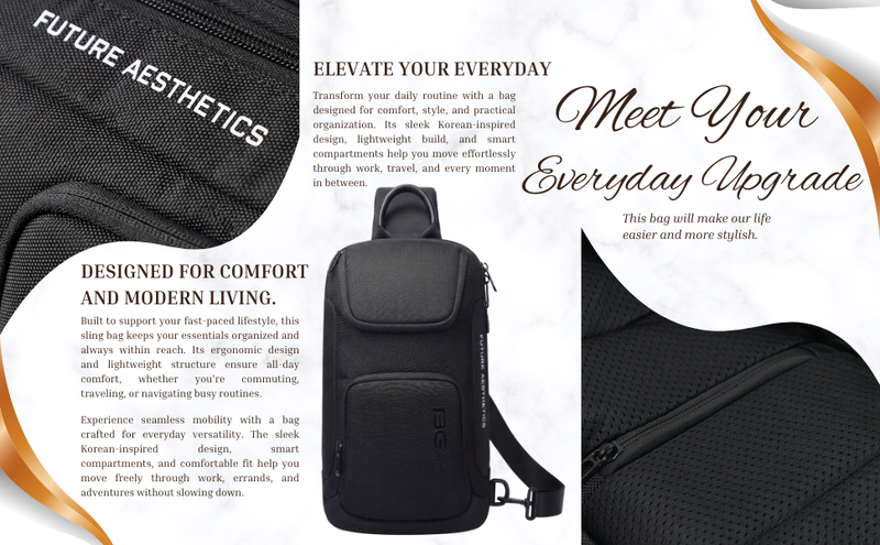 HUPLA Premium Utility Sling Backpack – Urban Edge Edition.