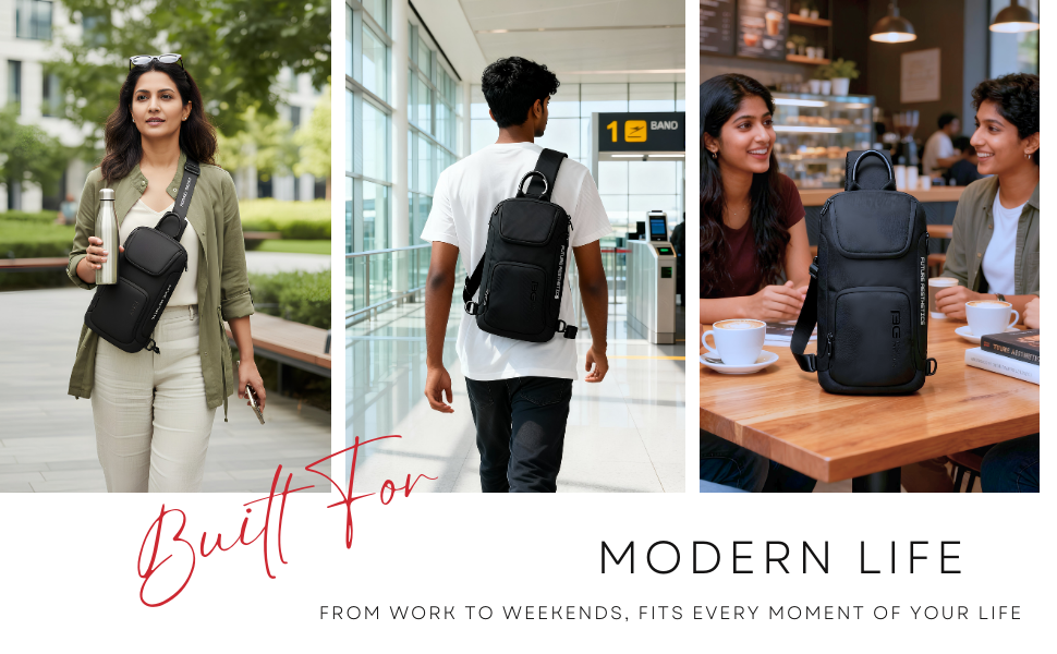 HUPLA Premium Utility Sling Backpack – Urban Edge Edition.