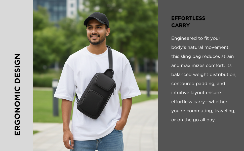 HUPLA Premium Utility Sling Backpack – Urban Edge Edition.