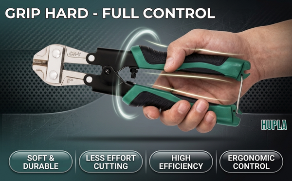 8 Inch Heavy Duty Bolt Cutter | CR-V Steel Wire & Cable Cutter | Anti-Slip TPR Handle Industrial Cutting Tool