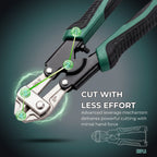 8 Inch Heavy Duty Bolt Cutter | CR-V Steel Wire & Cable Cutter | Anti-Slip TPR Handle Industrial Cutting Tool
