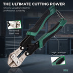 8 Inch Heavy Duty Bolt Cutter | CR-V Steel Wire & Cable Cutter | Anti-Slip TPR Handle Industrial Cutting Tool