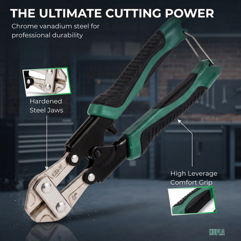8 Inch Heavy Duty Bolt Cutter | CR-V Steel Wire & Cable Cutter | Anti-Slip TPR Handle Industrial Cutting Tool