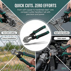 8 Inch Heavy Duty Bolt Cutter | CR-V Steel Wire & Cable Cutter | Anti-Slip TPR Handle Industrial Cutting Tool