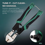 8 Inch Heavy Duty Bolt Cutter | CR-V Steel Wire & Cable Cutter | Anti-Slip TPR Handle Industrial Cutting Tool