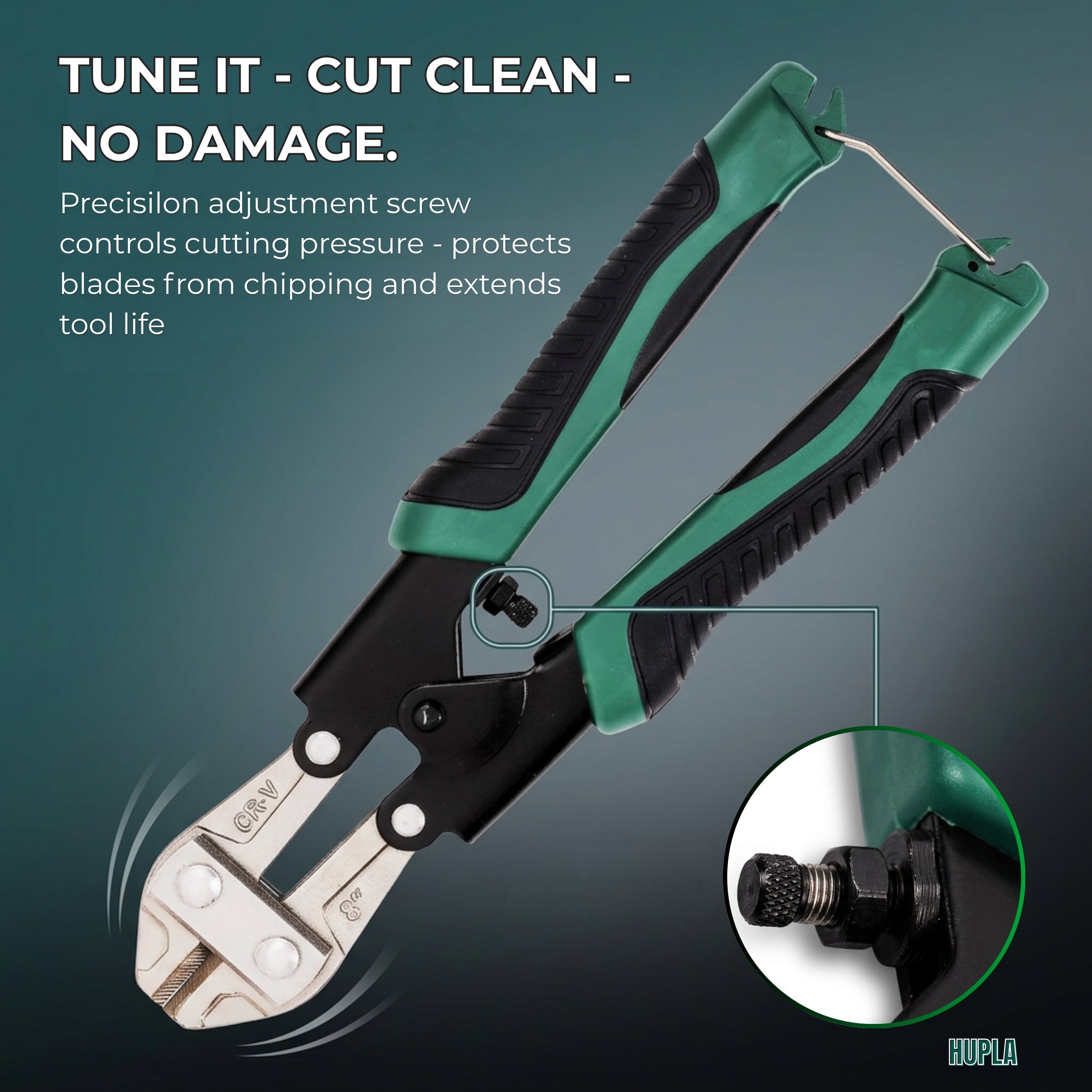 8 Inch Heavy Duty Bolt Cutter | CR-V Steel Wire & Cable Cutter | Anti-Slip TPR Handle Industrial Cutting Tool