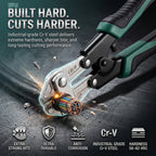 8 Inch Heavy Duty Bolt Cutter | CR-V Steel Wire & Cable Cutter | Anti-Slip TPR Handle Industrial Cutting Tool