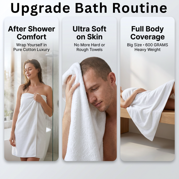 600 GSM Premium Cotton Bath Towel – Ultra Soft, Highly Absorbent & Hotel Quality 600 GSM Premium Cotton Bath Towel | Ultra Soft & Highly Absorbent Hotel Quality