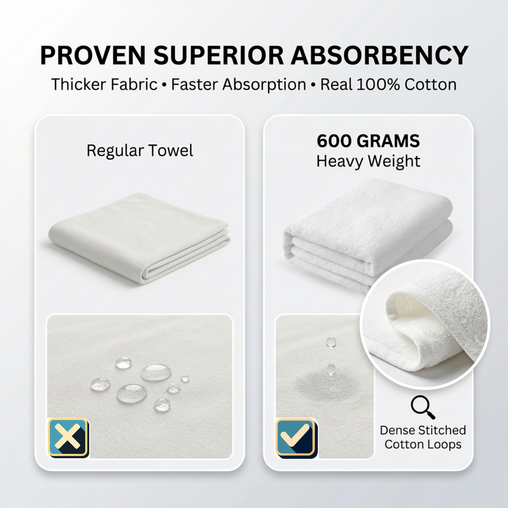 600 GSM Premium Cotton Bath Towel – Ultra Soft, Highly Absorbent & Hotel Quality 600 GSM Premium Cotton Bath Towel | Ultra Soft & Highly Absorbent Hotel Quality