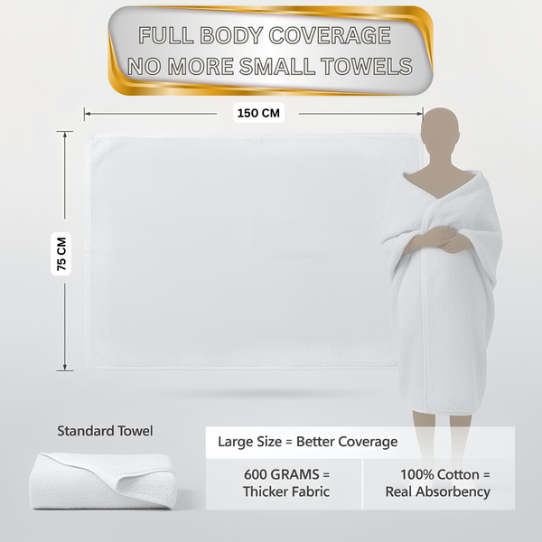 600 GSM Premium Cotton Bath Towel – Ultra Soft, Highly Absorbent & Hotel Quality 600 GSM Premium Cotton Bath Towel | Ultra Soft & Highly Absorbent Hotel Quality
