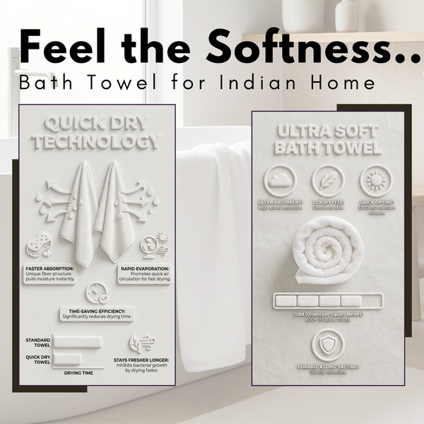 600 GSM Premium Cotton Bath Towel – Ultra Soft, Highly Absorbent & Hotel Quality 600 GSM Premium Cotton Bath Towel | Ultra Soft & Highly Absorbent Hotel Quality