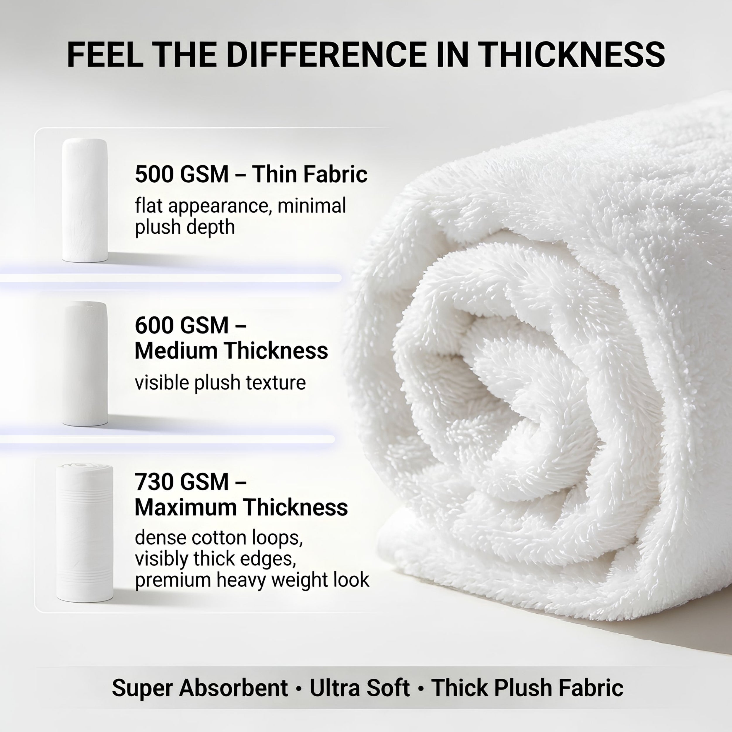 730 GSM Premium Cotton Bath Towel – Ultra Thick, Super Soft & Hotel Luxury 730 GSM Premium Cotton Bath Towel | Ultra Thick Luxury Hotel Towel