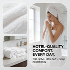730 GSM Premium Cotton Bath Towel – Ultra Thick, Super Soft & Hotel Luxury 730 GSM Premium Cotton Bath Towel | Ultra Thick Luxury Hotel Towel