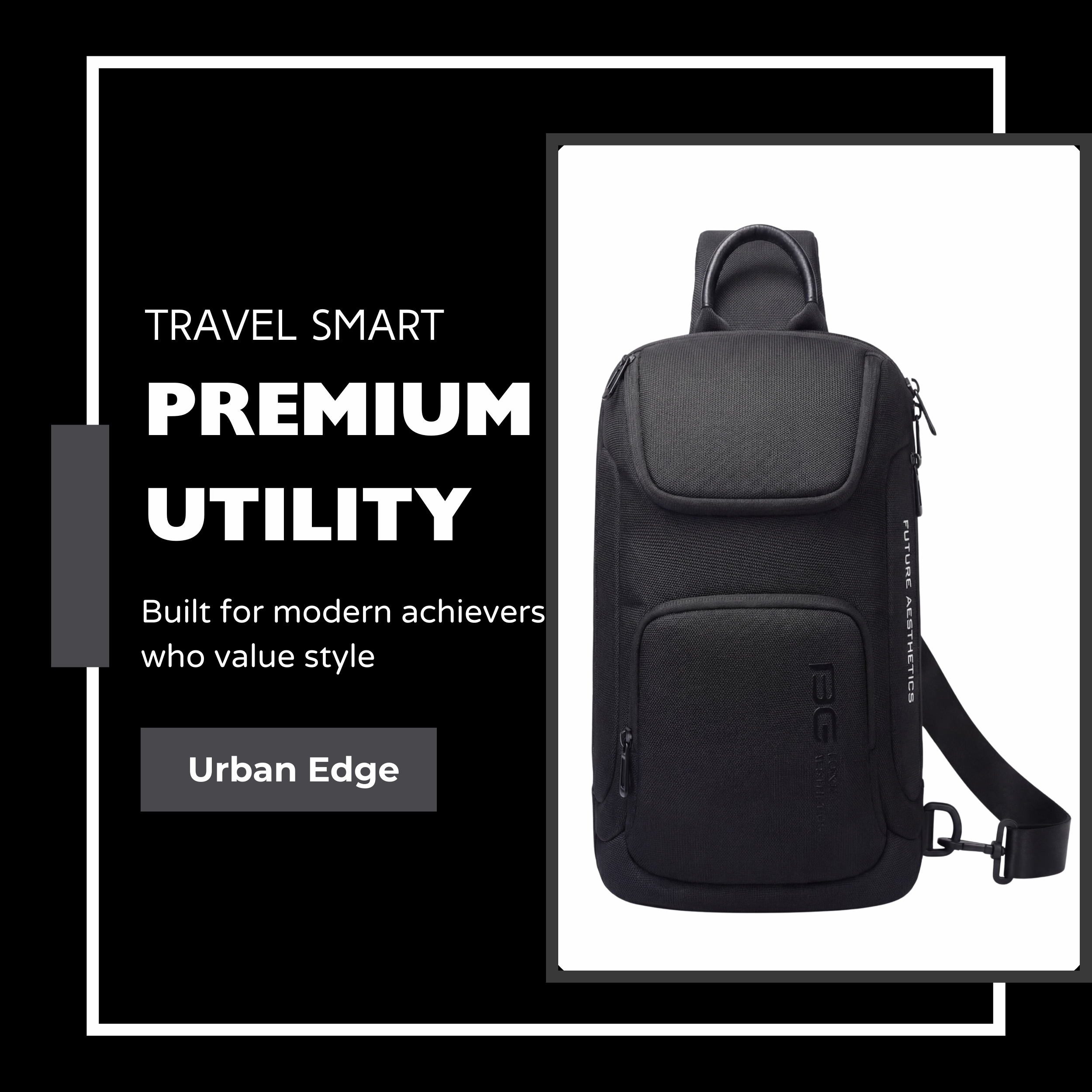 HUPLA Premium Utility Sling Backpack – Urban Edge Edition.