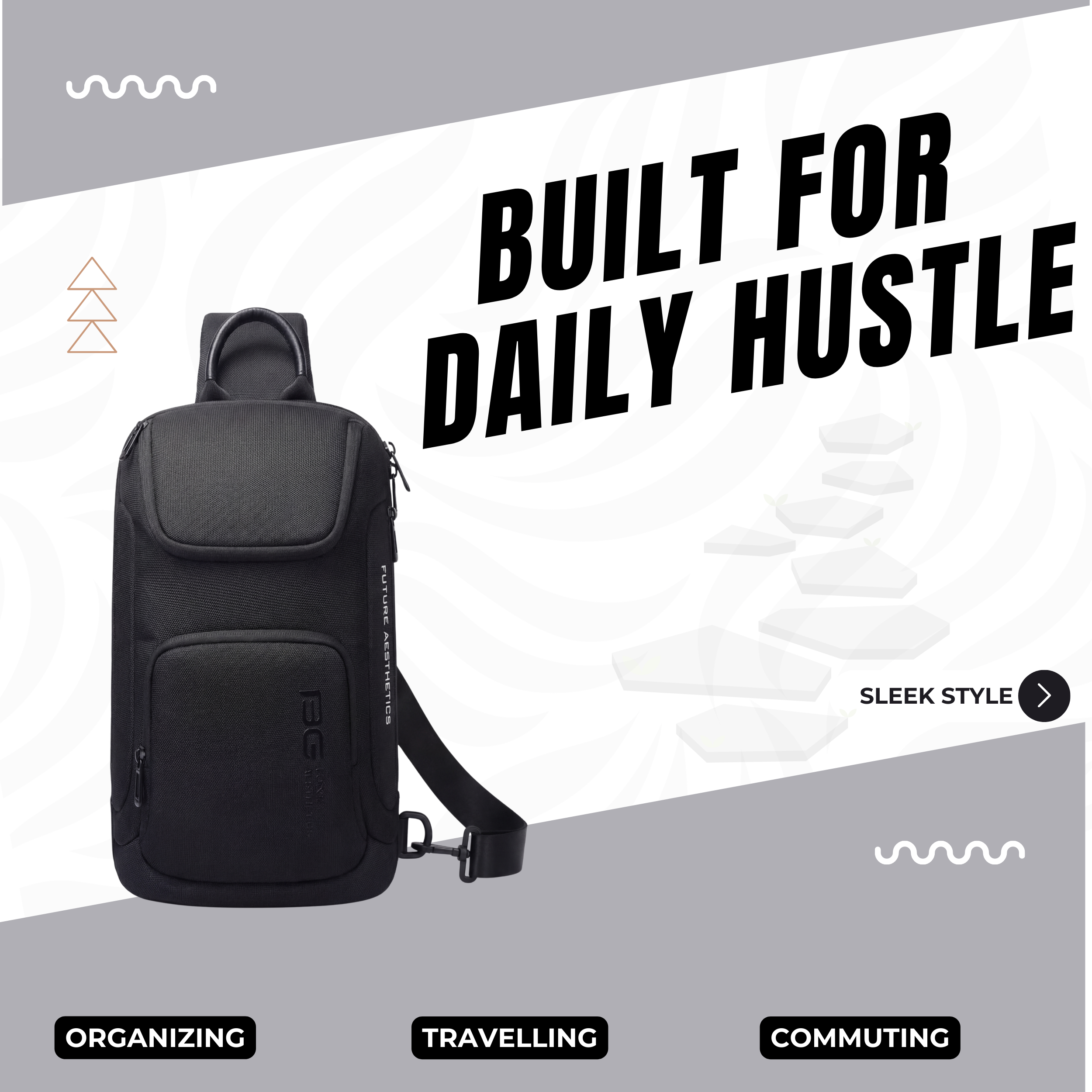 HUPLA Premium Utility Sling Backpack – Urban Edge Edition.