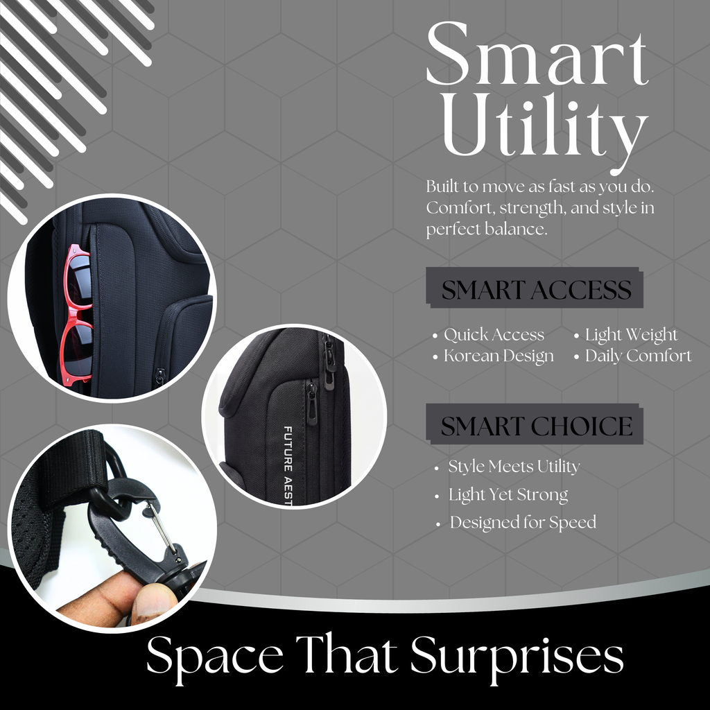 HUPLA Premium Utility Sling Backpack – Urban Edge Edition.