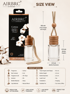 HUPLA Cotton Hanging Car Air Freshener | Premium Long Lasting Car Perfume Bottle | Luxury Cotton Fragrance Diffuser for Car Interior (8ml)