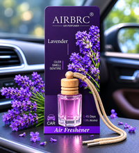 HUPLA Lavender Hanging Car Air Freshener | Long Lasting Car Perfume Bottle | Premium Lavender Aroma Diffuser for Car Interior (8ml)