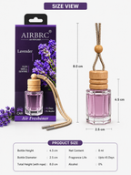 HUPLA Lavender Hanging Car Air Freshener | Long Lasting Car Perfume Bottle | Premium Lavender Aroma Diffuser for Car Interior (8ml)