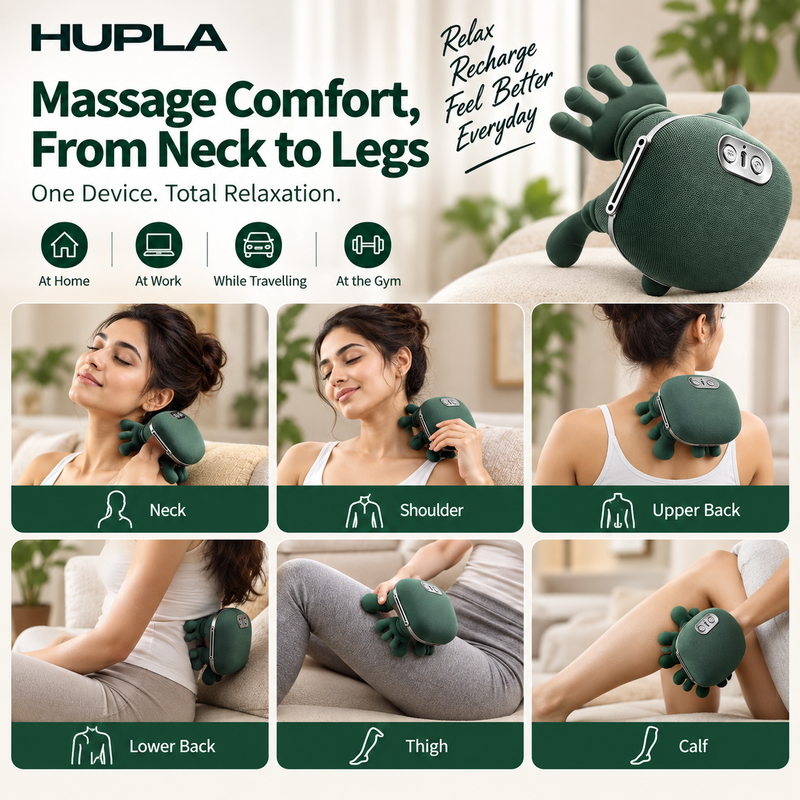 Electric Shoulder & Neck Massager with Heat | Deep Tissue Handheld Pain Relief Machine (40°C–45°C)