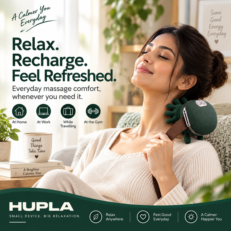 Electric Shoulder & Neck Massager with Heat | Deep Tissue Handheld Pain Relief Machine (40°C–45°C)