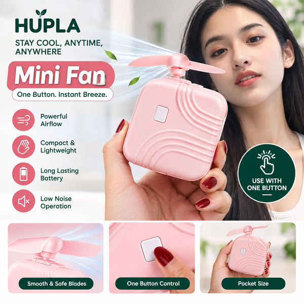 Mini Travel Mirror in Suitcase Design – Cute Portable Folding Makeup Mirror with Propeller Handle for Girls & Women