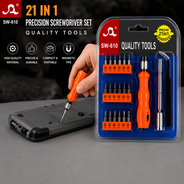 HUPLA 21-in-1 Precision Screwdriver Set | Magnetic Repair Tool Kit with Interchangeable Bits for Mobile, Laptop, Watch, Eyeglasses & Electronics HUPLA 21-in-1 Precision Screwdriver Set | Magnetic Electronics Repair Tool Kit