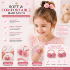 Cute Baby Girls Hair Accessories Set | Premium Hair Clips, Rubber Bands & Headband Combo Kit for Kids