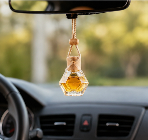 Mango Papaya Car Air Freshener Hanging Perfume | Long Lasting Fruity Fragrance Diffuser for Car, Home & Office – 12ml