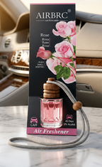 Rose Car Air Freshener Hanging Perfume | Long Lasting Floral Fragrance Diffuser for Car, Home & Office