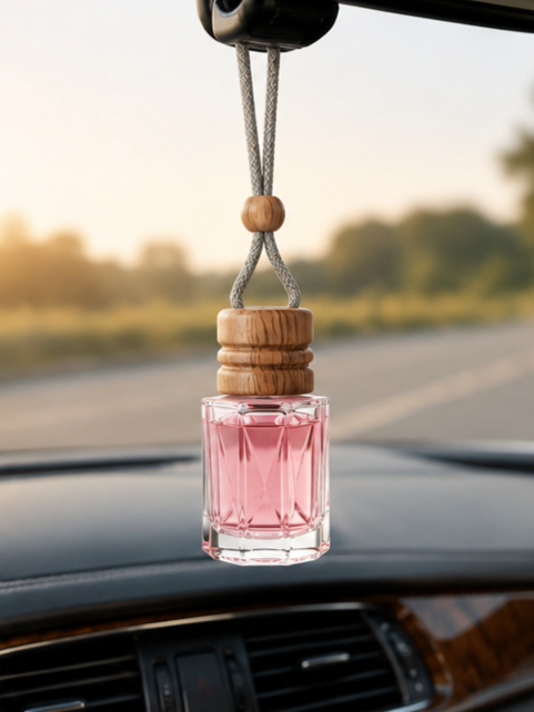 Rose Car Air Freshener Hanging Perfume | Long Lasting Floral Fragrance Diffuser for Car, Home & Office