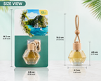 HUPLA Paradise Hanging Car Air Freshener | Tropical Long Lasting Car Perfume Bottle | Premium Paradise Aroma Diffuser for Car Interior (12ml)