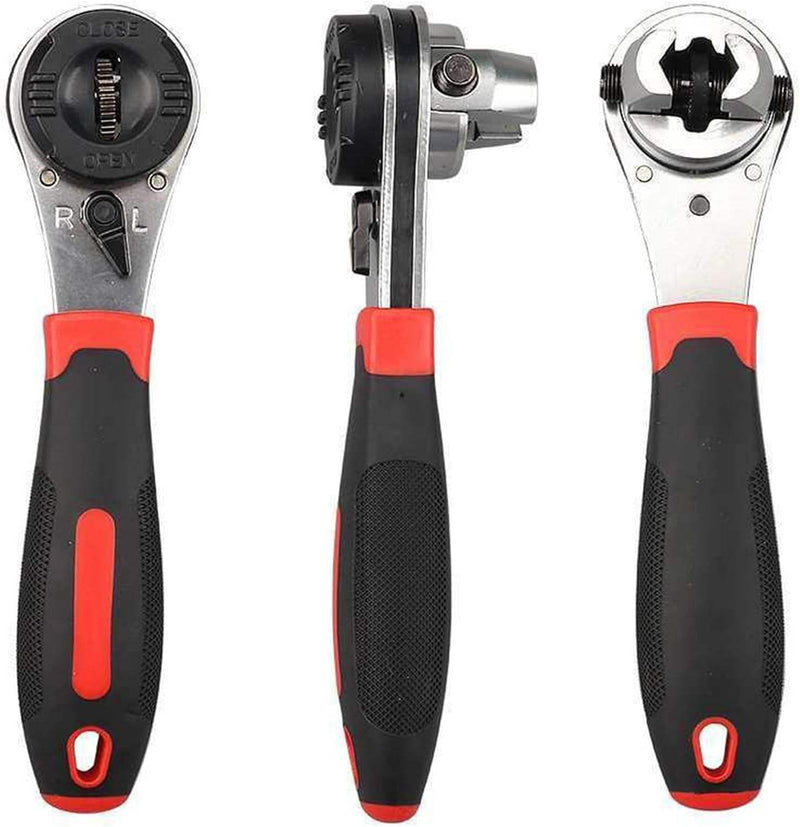 HUPLA 6-22mm Universal Ratchet Wrench | Self-Adjusting Multi-Size Socket Spanner | Reversible Quick Release Hand Tool for Home, Garage & Automotive Repair