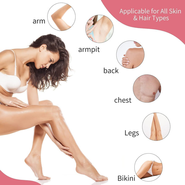 Professional Roll-On Wax Heater for Hair Removal | At-Home Body Waxing Kit for Legs, Arms, Chest & Back