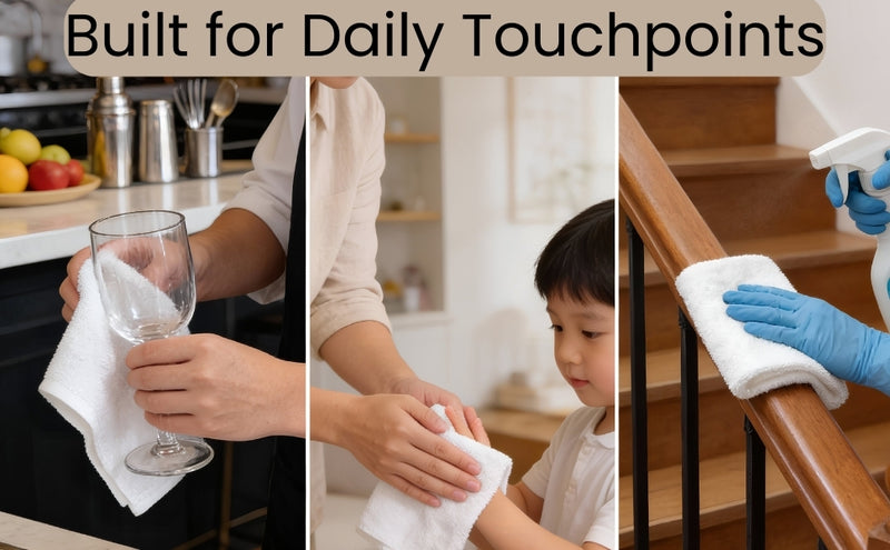 HUPLA Premium Cotton Hand Towels (Pack of 2) | 150 GSM | Ultra Soft, Highly Absorbent, Quick Dry | White | 41 x 63 cm HUPLA Cotton Hand Towels Pack of 2 | Soft & Absorbent
