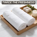 HUPLA Premium Cotton Hand Towels (Pack of 2) | 150 GSM | Ultra Soft, Highly Absorbent, Quick Dry | White | 41 x 63 cm HUPLA Cotton Hand Towels Pack of 2 | Soft & Absorbent