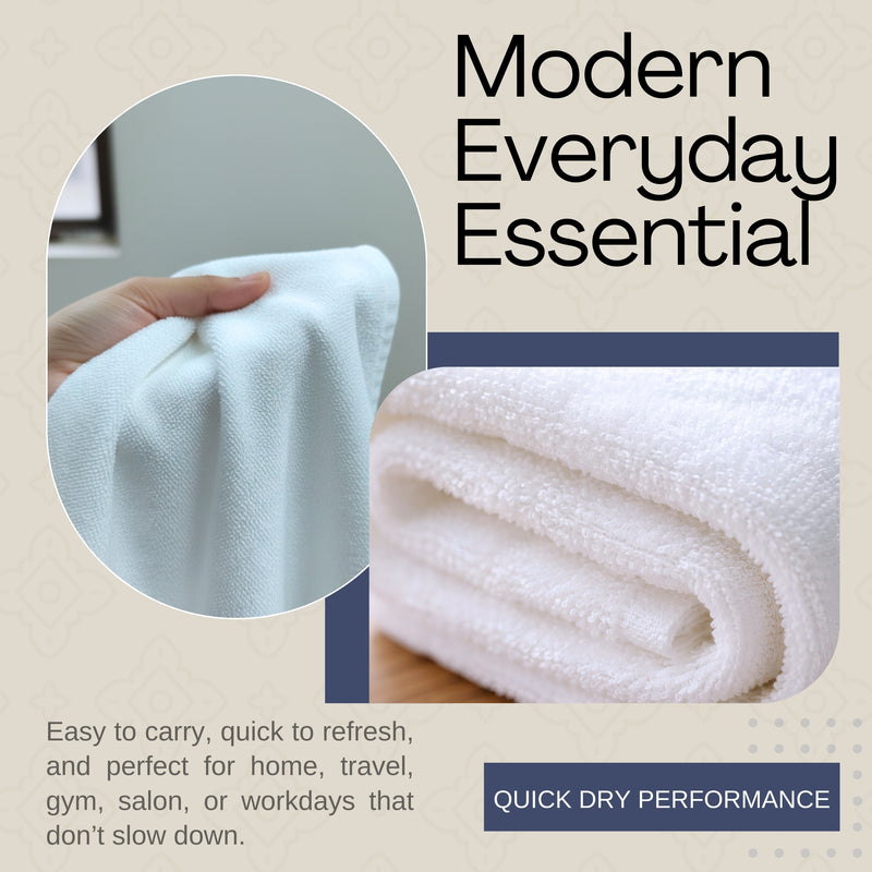 HUPLA Premium Cotton Hand Towels (Pack of 2) | 150 GSM | Ultra Soft, Highly Absorbent, Quick Dry | White | 41 x 63 cm HUPLA Cotton Hand Towels Pack of 2 | Soft & Absorbent
