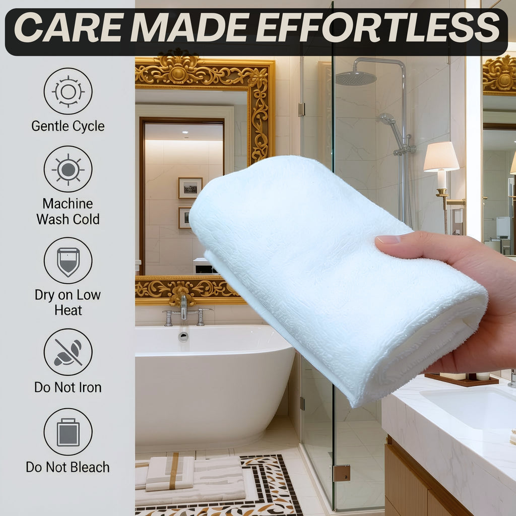 HUPLA Premium Cotton Hand Towels (Pack of 2) | 150 GSM | Ultra Soft, Highly Absorbent, Quick Dry | White | 41 x 63 cm HUPLA Cotton Hand Towels Pack of 2 | Soft & Absorbent