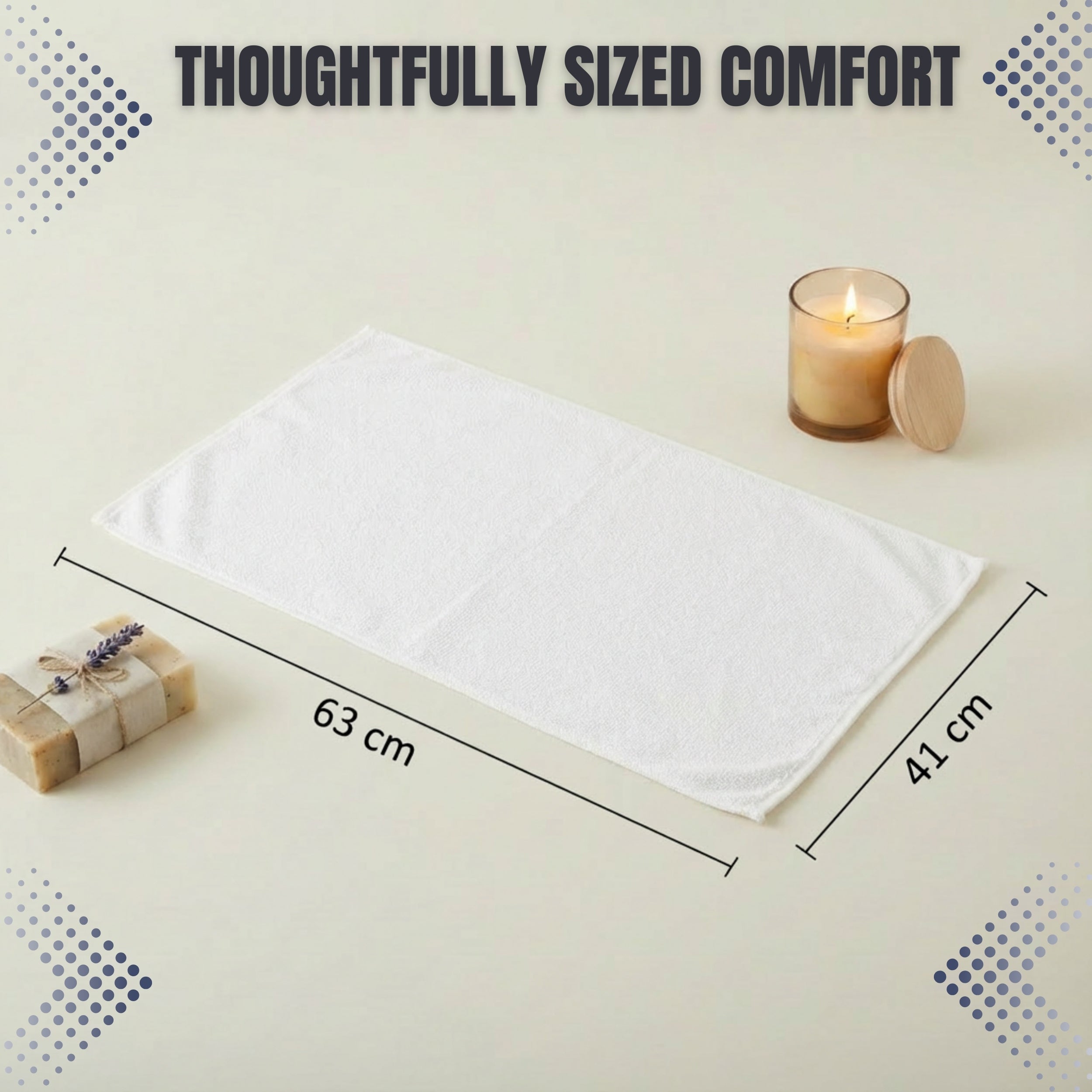 HUPLA Premium Cotton Hand Towels (Pack of 2) | 150 GSM | Ultra Soft, Highly Absorbent, Quick Dry | White | 41 x 63 cm HUPLA Cotton Hand Towels Pack of 2 | Soft & Absorbent
