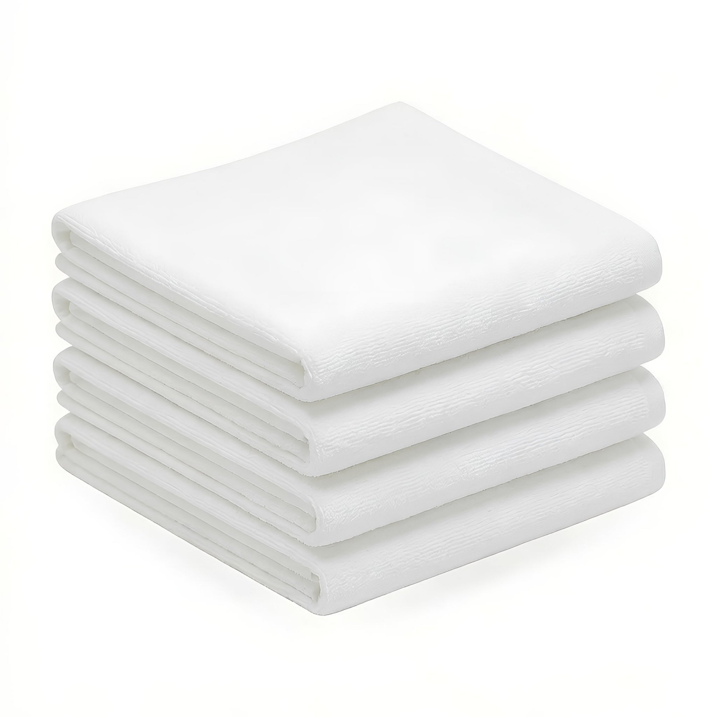 HUPLA Premium Bath Towel Pack of 4 | 100% Cotton | 730 GSM | Ultra Soft & Highly Absorbent | Hotel Quality White Towels (75 x 150 cm) HUPLA 730 GSM Bath Towel Pack of 4 | 100% Cotton White Towels