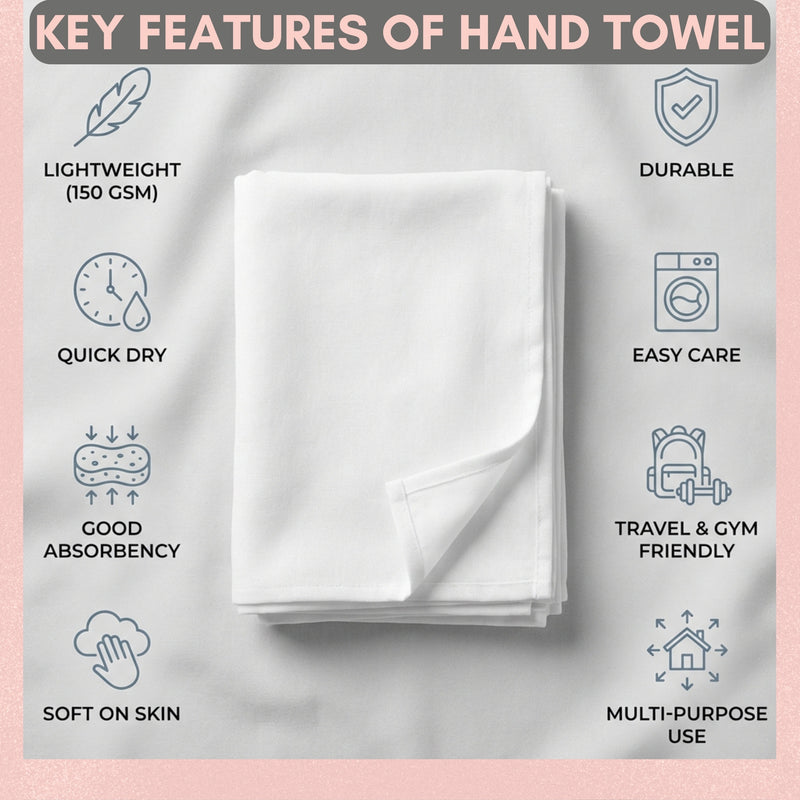 HUPLA Premium Bath Towel Pack of 4 | 100% Cotton | 730 GSM | Ultra Soft & Highly Absorbent | Hotel Quality White Towels (75 x 150 cm) HUPLA 730 GSM Bath Towel Pack of 4 | 100% Cotton White Towels