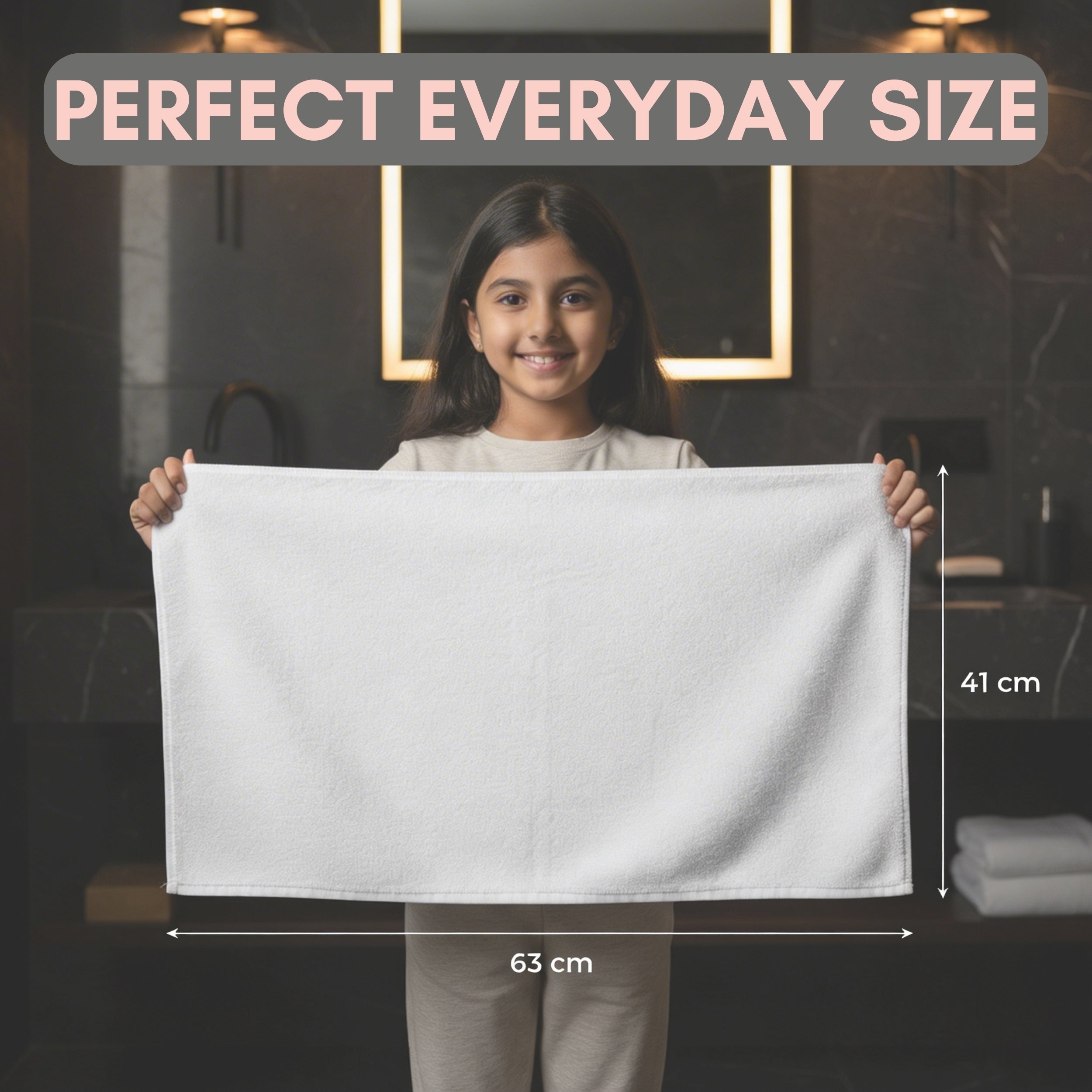 HUPLA Premium Bath Towel Pack of 4 | 100% Cotton | 730 GSM | Ultra Soft & Highly Absorbent | Hotel Quality White Towels (75 x 150 cm) HUPLA 730 GSM Bath Towel Pack of 4 | 100% Cotton White Towels