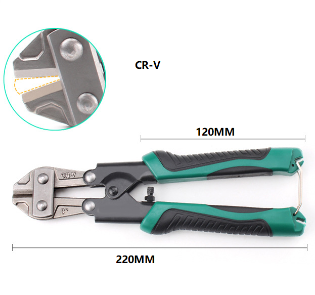 8 Inch Heavy Duty Bolt Cutter | CR-V Steel Wire & Cable Cutter | Anti-Slip TPR Handle Industrial Cutting Tool