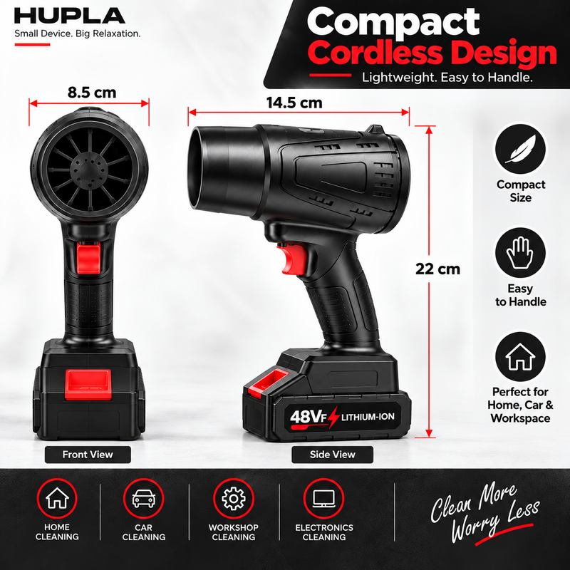 Cordless Electric Air Blower Rechargeable High-Speed Dust Cleaner for Car, Computer & Home Cordless Electric Air Blower – High-Speed Rechargeable Handheld Dust Blower