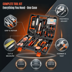 HUPLA Multi-Purpose Home 100 PCS Tool Kit Set – Complete Repair Tool Box with Case