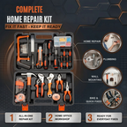 HUPLA Multi-Purpose Home 100 PCS Tool Kit Set – Complete Repair Tool Box with Case